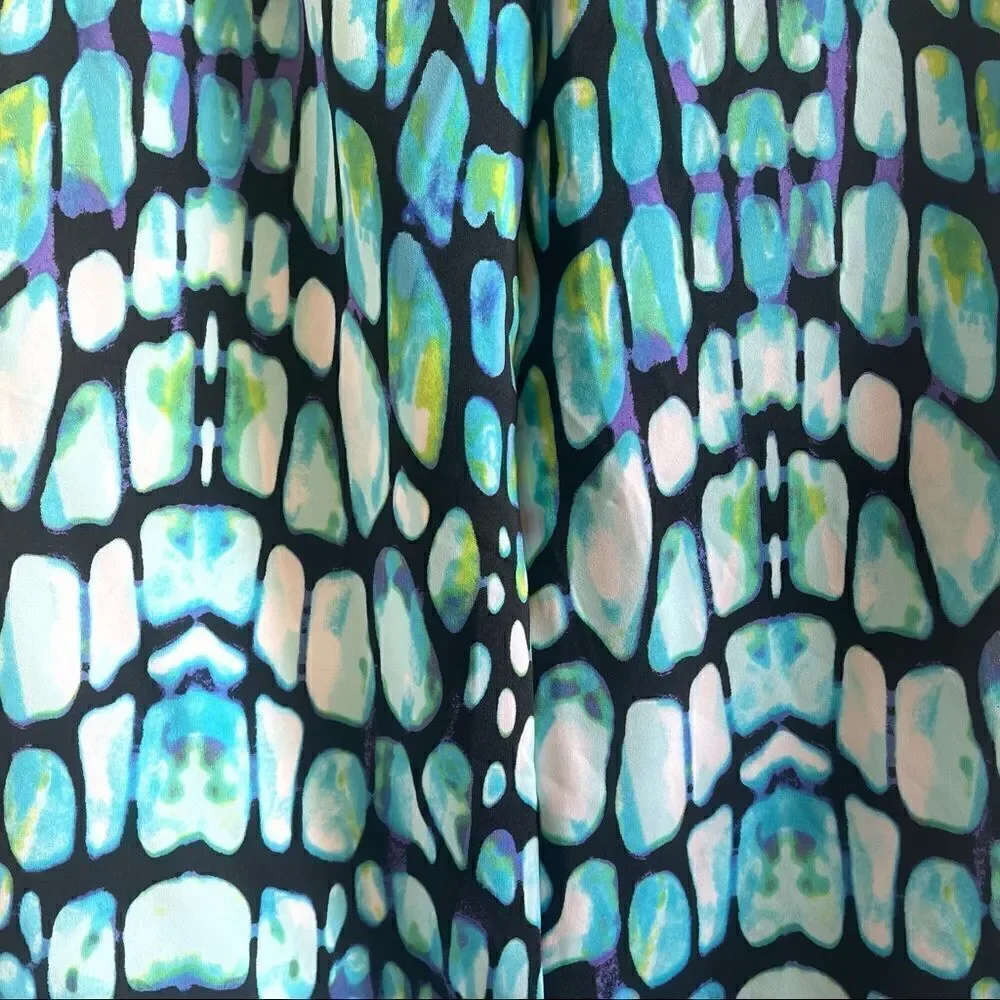 Worthington Blue Black Green Snake Print Pencil Skirt; SZ S ; BNWT